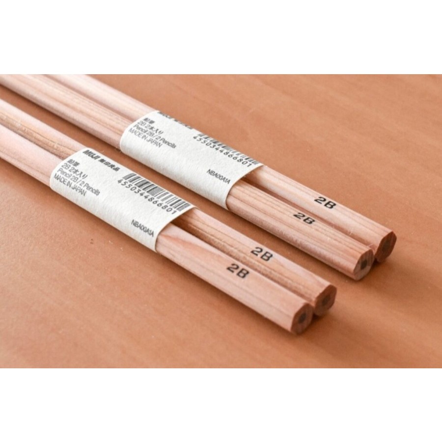 

D3W! MUJI Natural Wood PENCIL 2B - pensil - 2B
