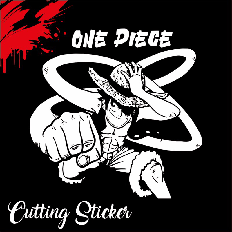 

Stiker one piece cutting sticker anime keren