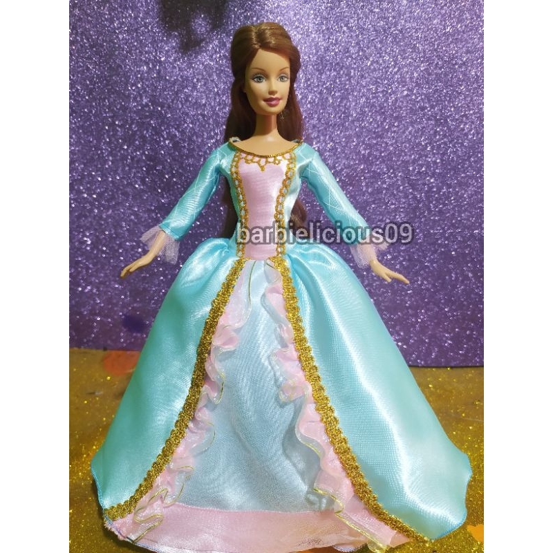 Gaun Barbie Princess & Pauper Erika as Anneliese  Baby Blue dress handmade