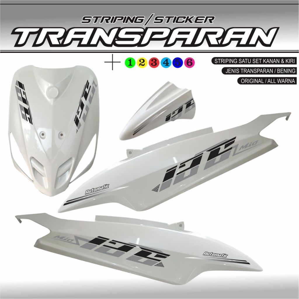 STRIPING MIO SMILE VETNAM TRANSPARAN STICKER MOTOR MIO SMILE TRANSPARAN COD