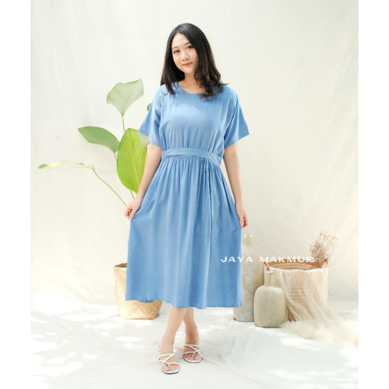 JESSICA DRESS SOFTBLUE  | DRESS WANITA | DASTER CRINKLE PREMIUM | DASTER WANITA POLOS | DASTER KEKIN