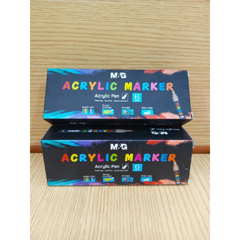 

M&G acrylic maker/spidol akrilik 1pak isi 6pcs