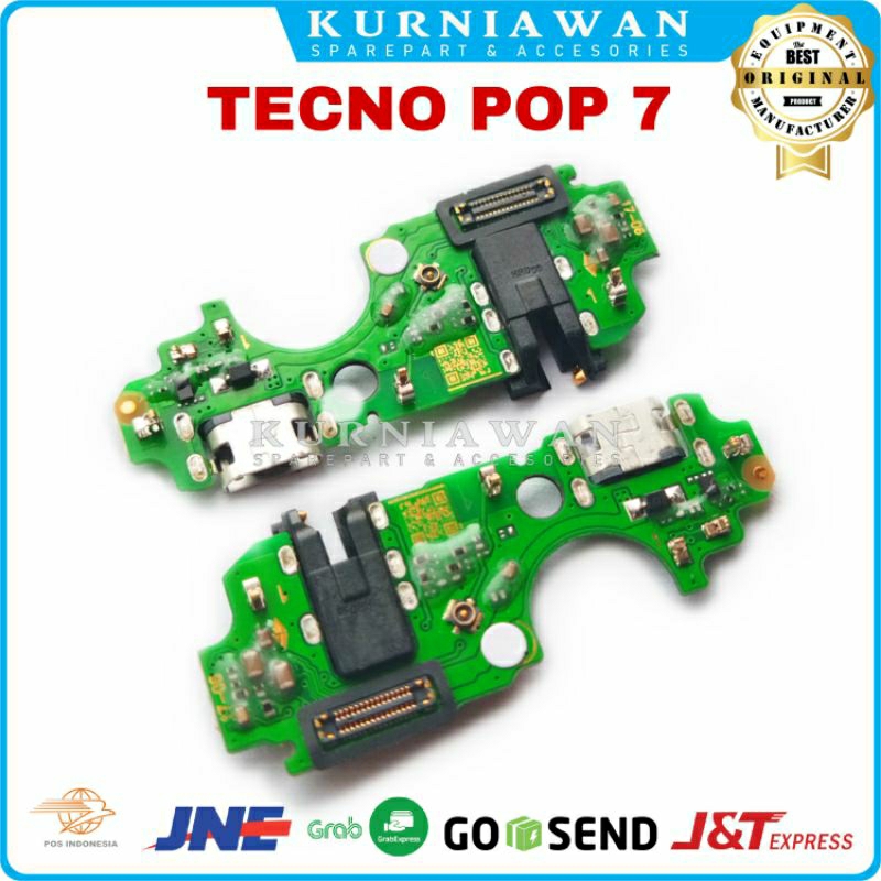 Konektor Charger Tecno Pop 7 Pcb Board Usb Papan Con Cas Mic Ori