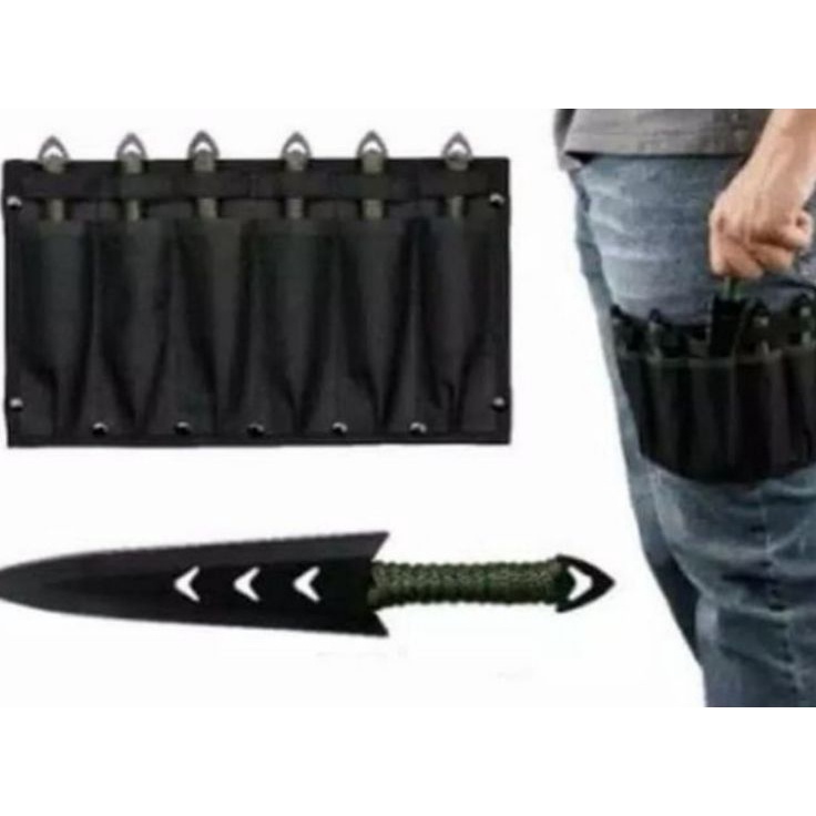 Pisau Camping 1 set lempar paha