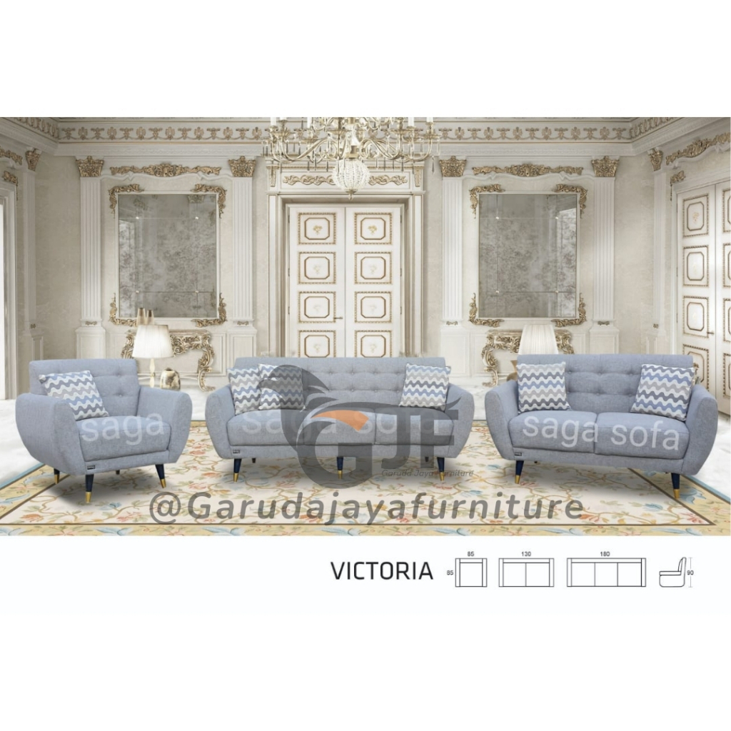 SOFA DUDUKAN 321/SOFA TAMU BAHAN KANVAS KAKI KAYU/SOFA TAMU DENGA BANTAL DAN MEJA/SOFA TAMU MERAH MA