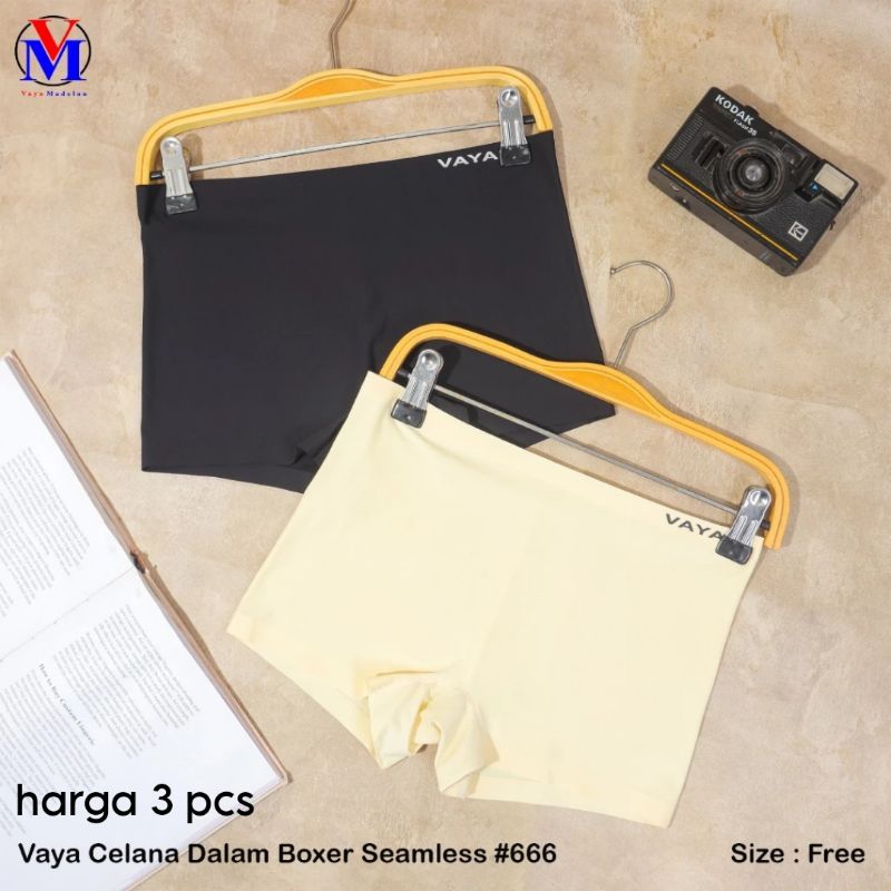 3pcs boxer vaya seamless- celana dalam wanita vaya tanpa jahitan model boxer / boxer wanita dewasa v