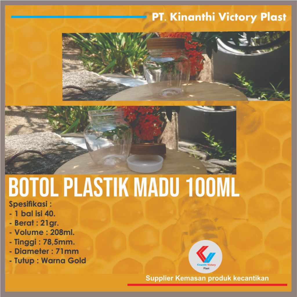 PROMO Botol Plastik Madu 200ml