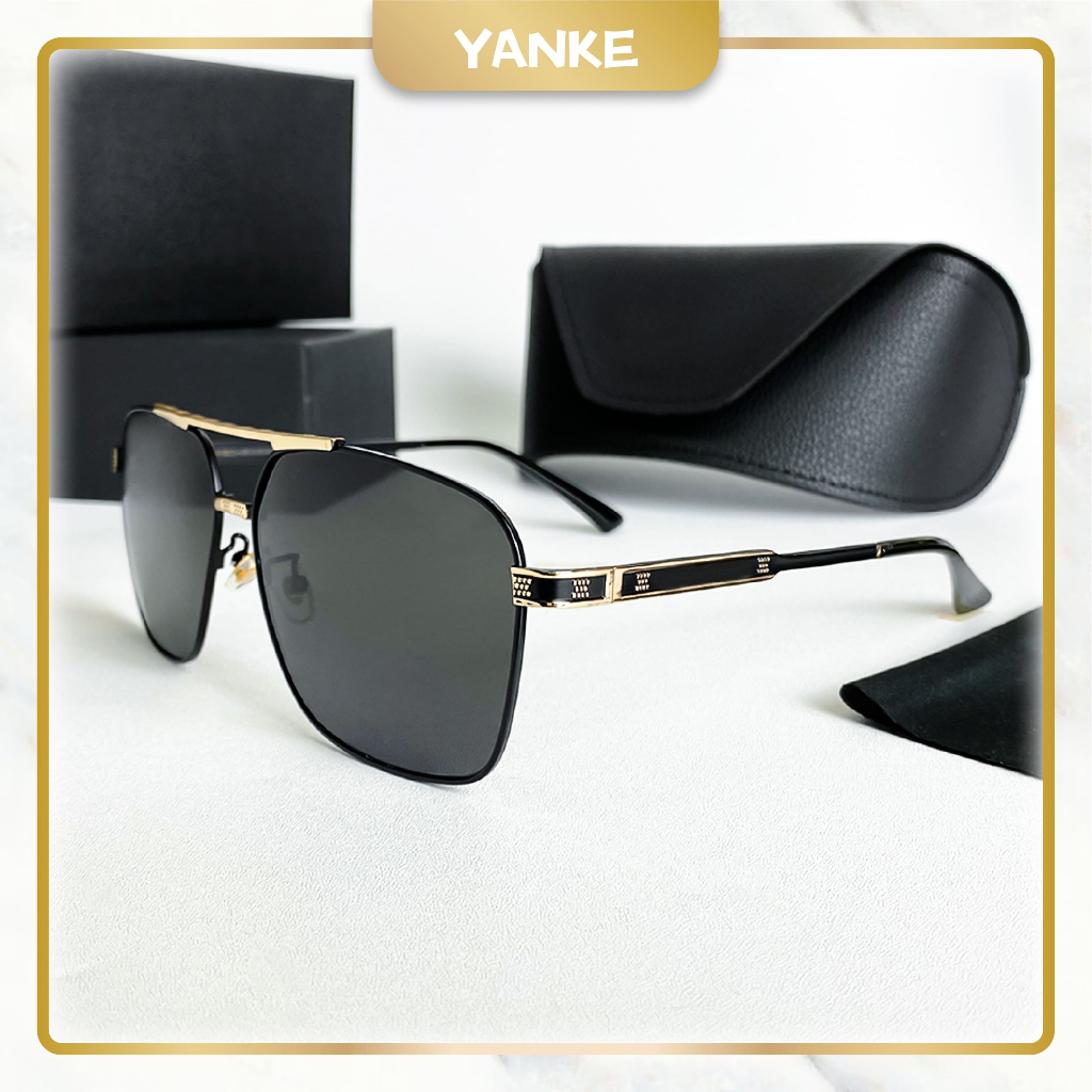 LAM [Paket Kotak & Lap] Kacamata Polaroid Kacamata Hitam Uv400 Kacamata Fashion Wanita/Pria