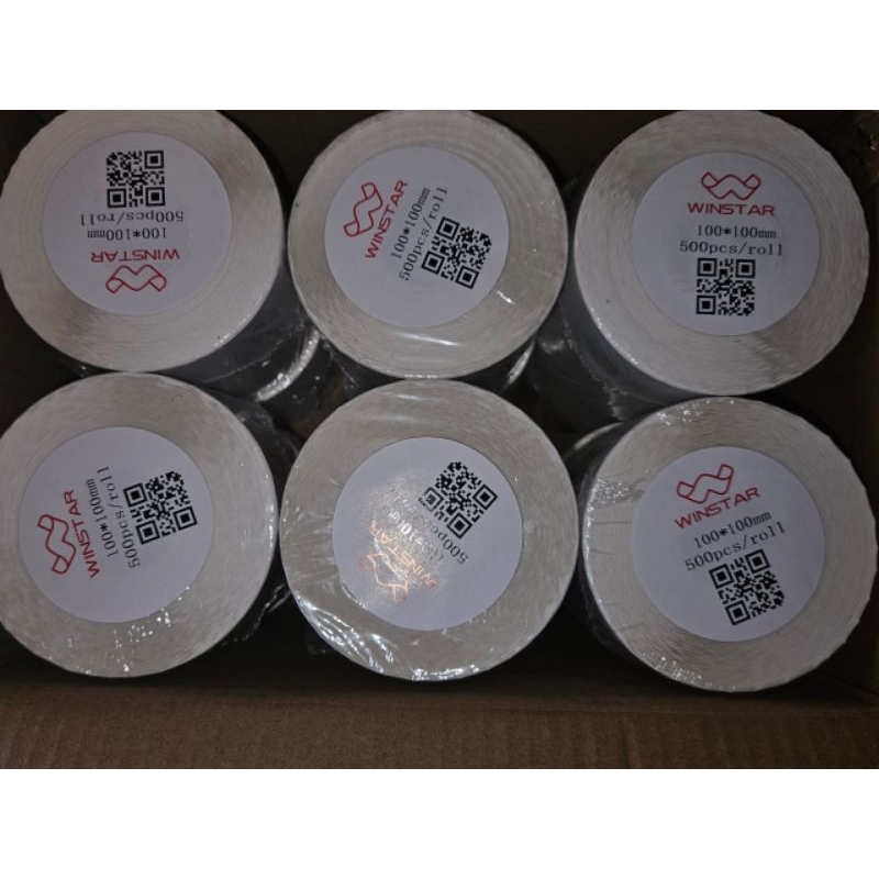 

LABEL STIKER THERMAL 100X100MM ISI 500/ROLL / BARCODE 100X100