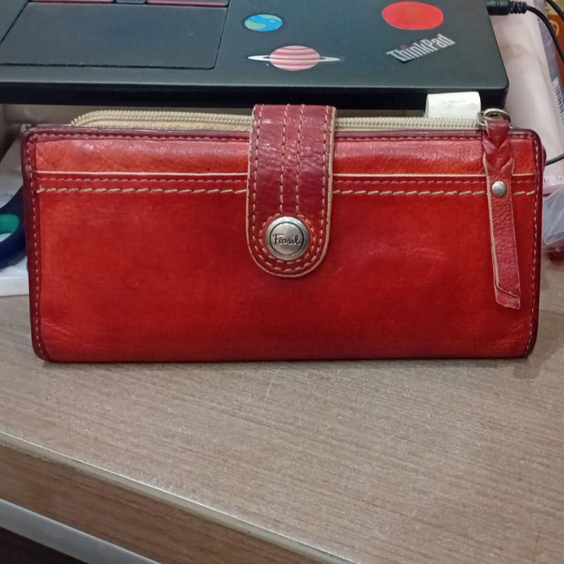 (NETT) Preloved Dompet Panjang Vintage Fossil