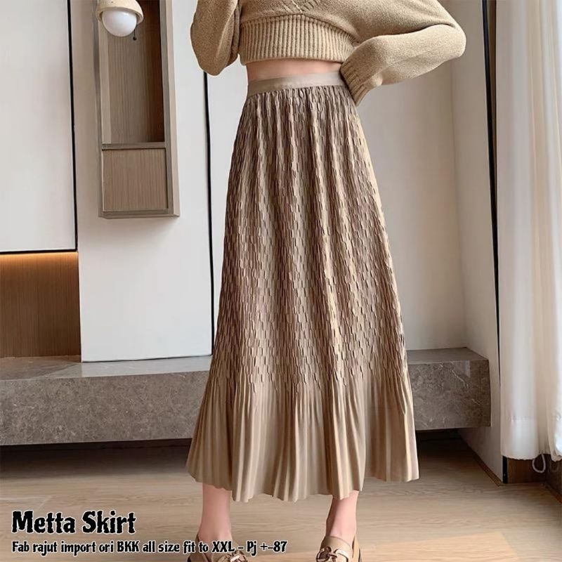 meta skirt rajut import bkk / rok wanita rajut korean style motif simple casual