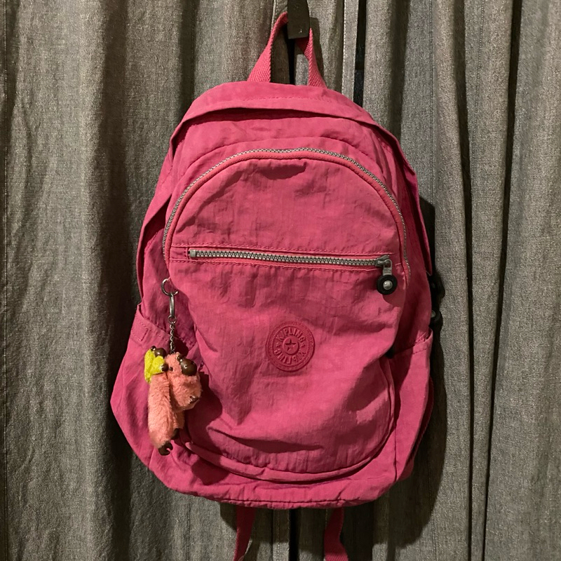 Tas Ransel Kipling PINK Nilon Halus ORI