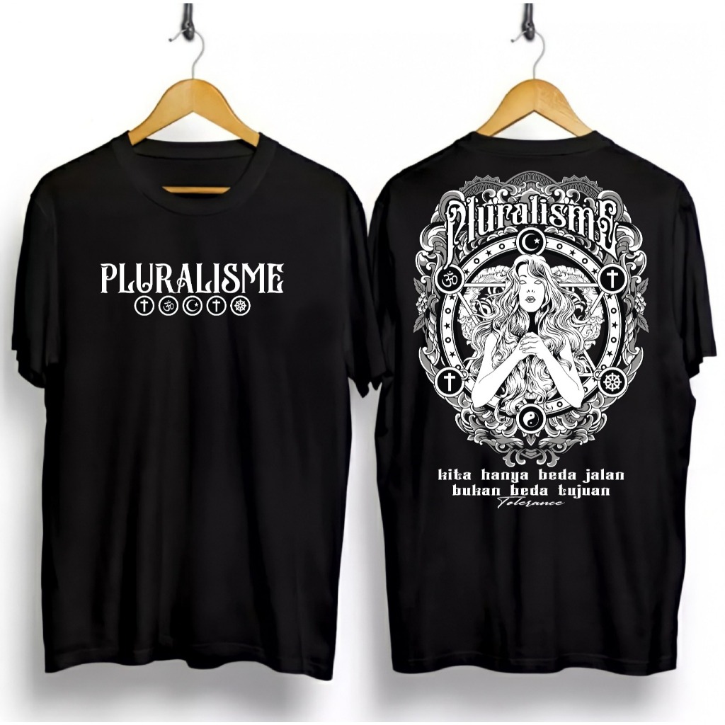 T-SHIRT BAJU KAOS  PLURALISME /KAOSPRIA KATUN /KAOS KEKINIAN/KAOS DISTRO ORIGINAL/KAOS MURAH