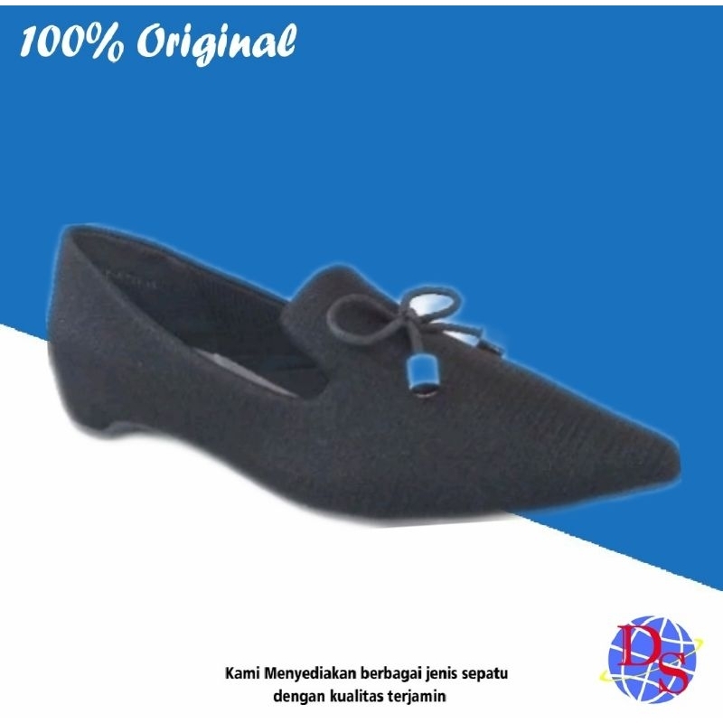 Sepatu Wanita Flat Kokowai CR-K721 Hitam Sepatu Kerja Wanita Sepatu Pesta Wanita