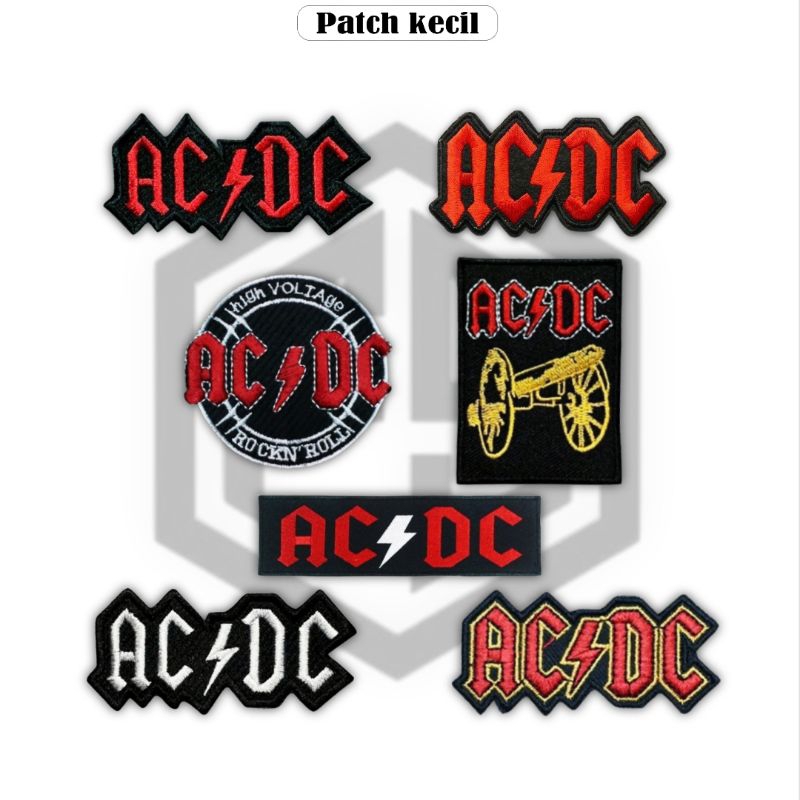 Patch Bordir Logo Band ACDC Emblem Patch Bordir Jahit Iron Aksesoris Murah