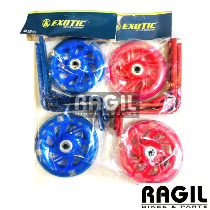 RODA SAMPING BANTU SEPEDA ANAK 12 16 INCH EXOTIC LAMPU ET-G915 TRAINING WHEELS BEARING BMX MINI LIPA