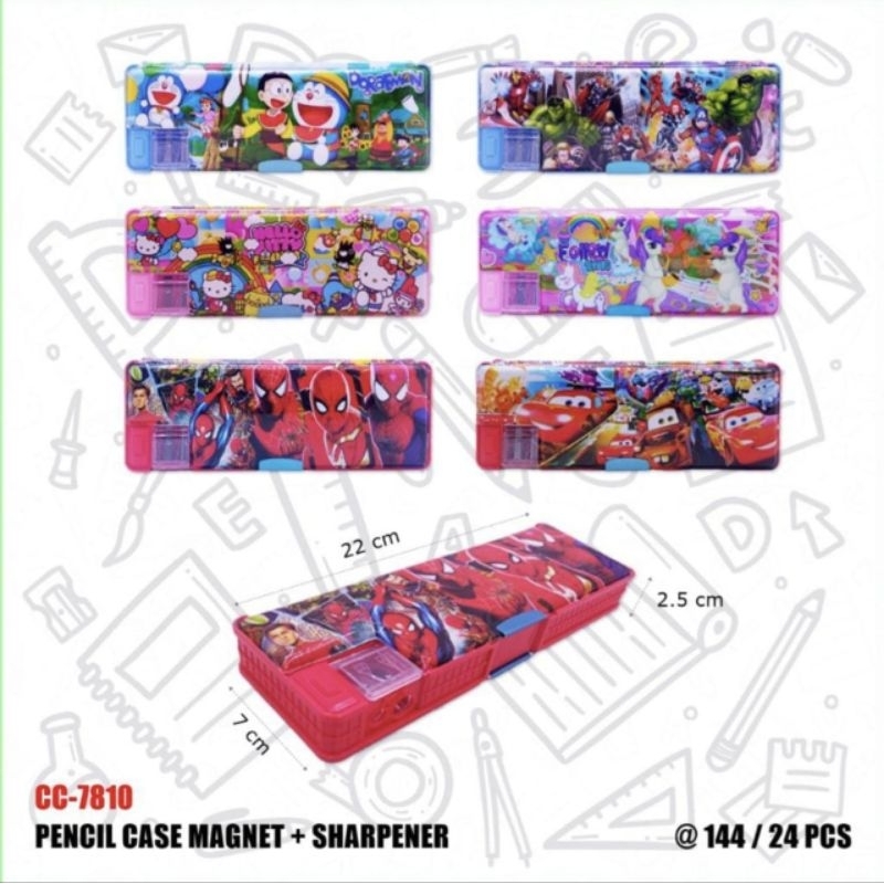 

(1pcs) kotak pensil magnet peruncing bolak balik cc7810
