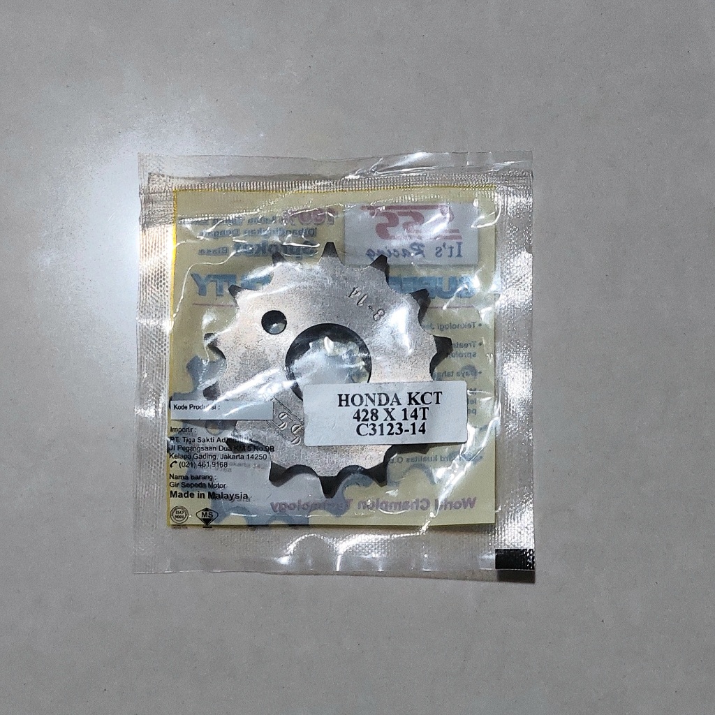 Gear Depan 428 T-14 Merk SSS Honda GL Pro & Mega Pro