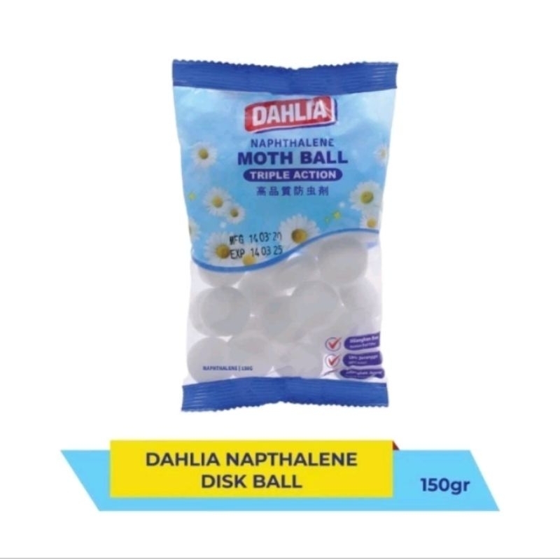 Dahlia kapur barus napthalene kamper