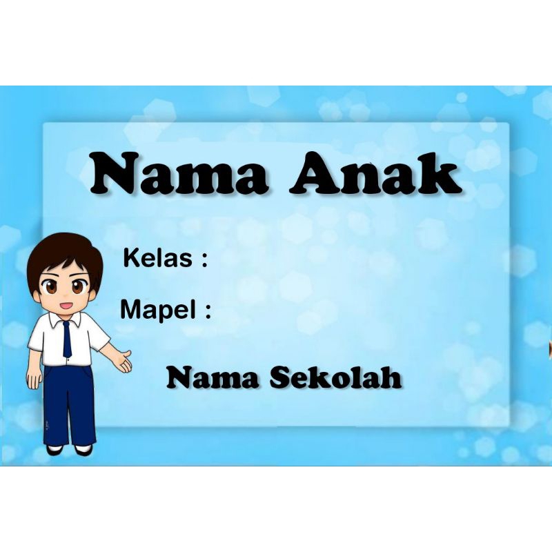 

(ISI 50) LABEL BUKU SEKOLAH MOTIF ANAK SMP