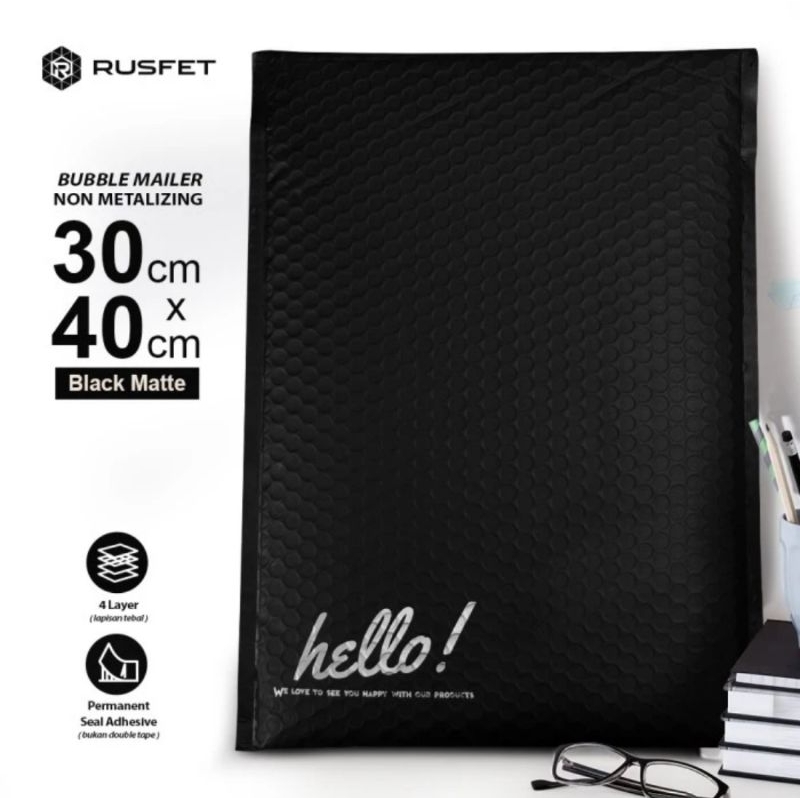 

BUBBLE MAILER HITAM (AMPLOP BUBBLE) 30cm x 40cm