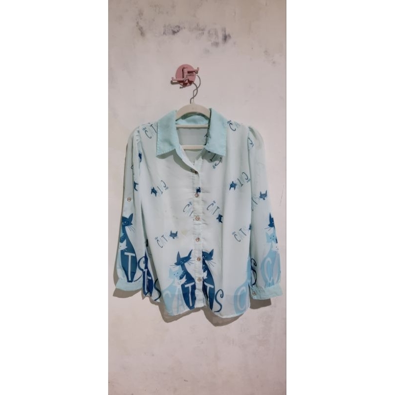 BAJU WANITA KEMEJA WANITA SIFON DALAMAN FURING LEMBUT PL