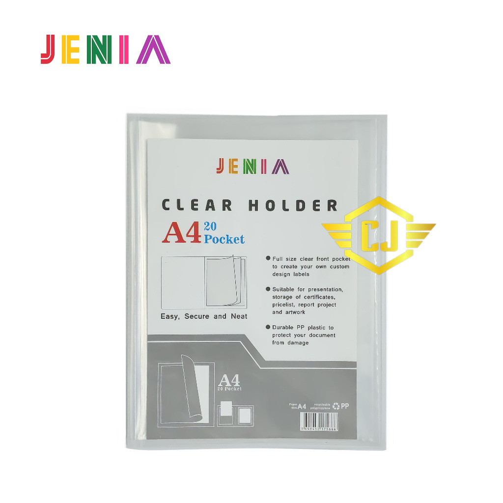 

Clear Holder JENIA 20 A4 Transparant Dokument Keeper