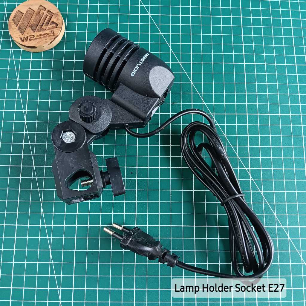 Lamp Holder untuk Light Stand Tripod Kamera Single Socket E27