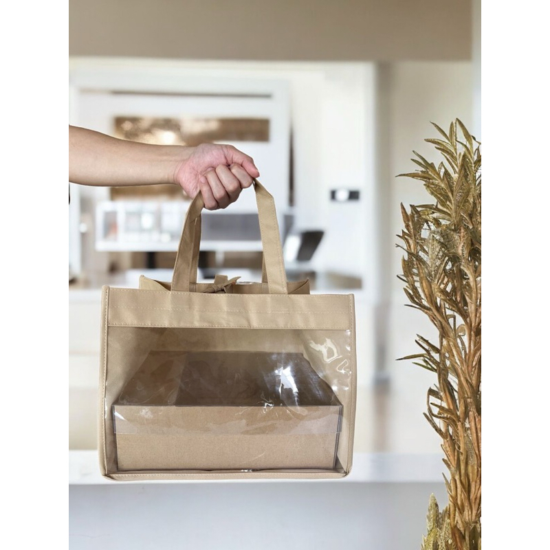 

5PCS - tas spunbond mika kemasan dus box packaging kotak sekat window uk 25