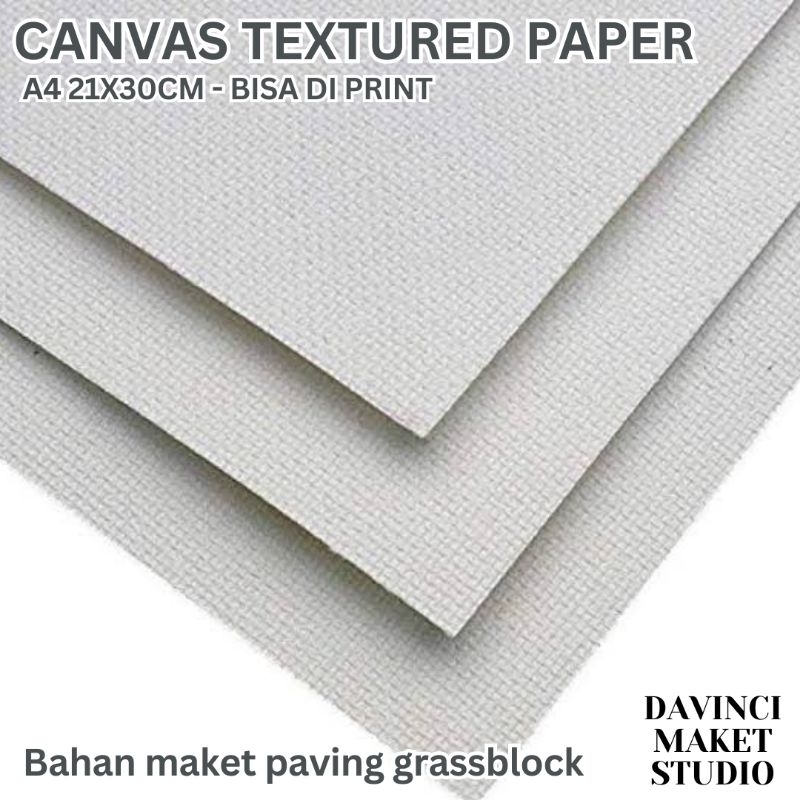 

Kertas Tekstur Kanvas Paving Beton Bahan Maket - CANVAS TEXTURED PAPER A4 21cm x 30cm