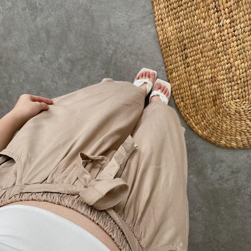 CELANA KULOT POLOS RAYON WANITA JUMBO - LOOSE PANTS TALI PITA