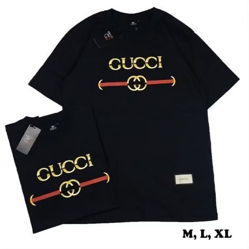 kaos distro Gucci pria t-shirt premium cowok keren baju lengan pendek laki-laki dewasa