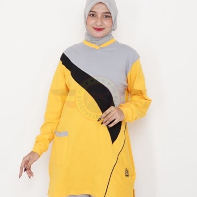 Bonuskan Atasan kaos olahraga model tunik wanita muslimah  kaos olahraga model tunik  seragam olahra
