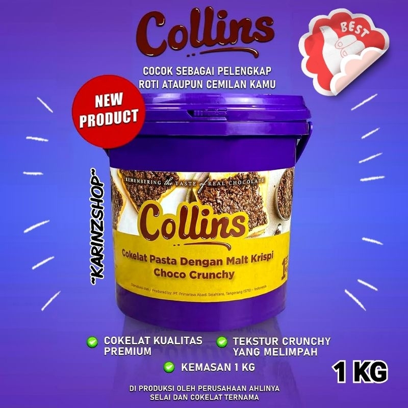

COLLINS CHOCO CRUNCHY 1 kg Selai Cokelat Crunchy Chocolate Jam