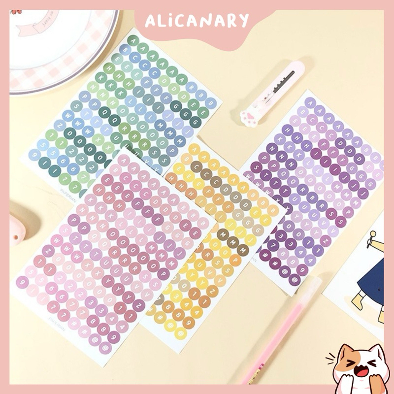 

ALICANARY - Stiker Huruf Deco Alphabet Untuk Diary Aesthetic Sticker Dekorasi Jurnal Scrapbook