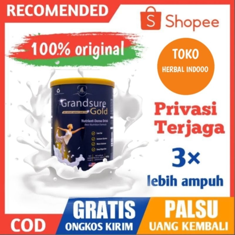 

grandsure gold original, susu spesial untuk obat sendi lutut, osteoporosis, kolestrol, asam urat 100% asli