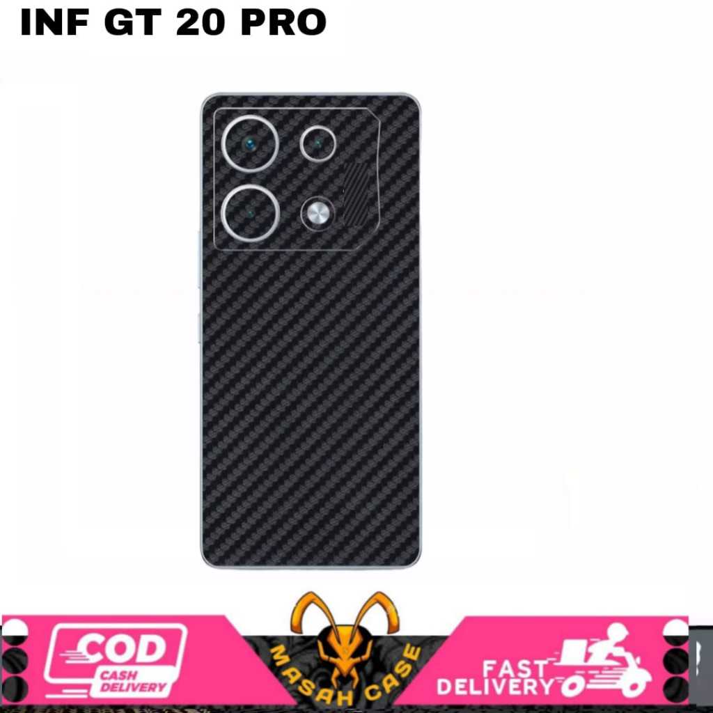 GARSKIN CARBON BLACK INFINIX GT 20 PRO 10 PRO GT ULTRASKIN PROTECTOR HITAM