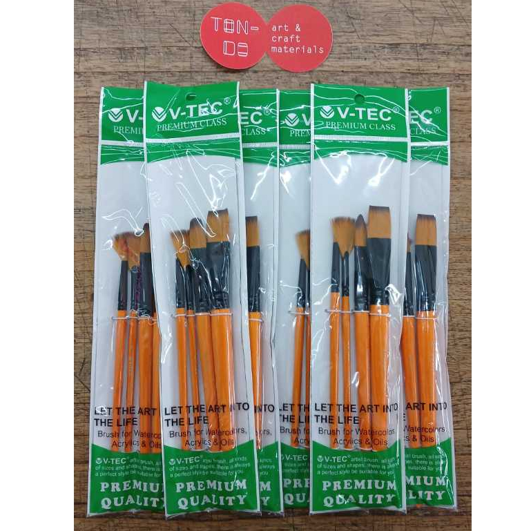 

V-TEC KUAS ARTIS BRUSHES PREMIUM SET ISI 4 PCS : TYPE : VT 0012.S/4
