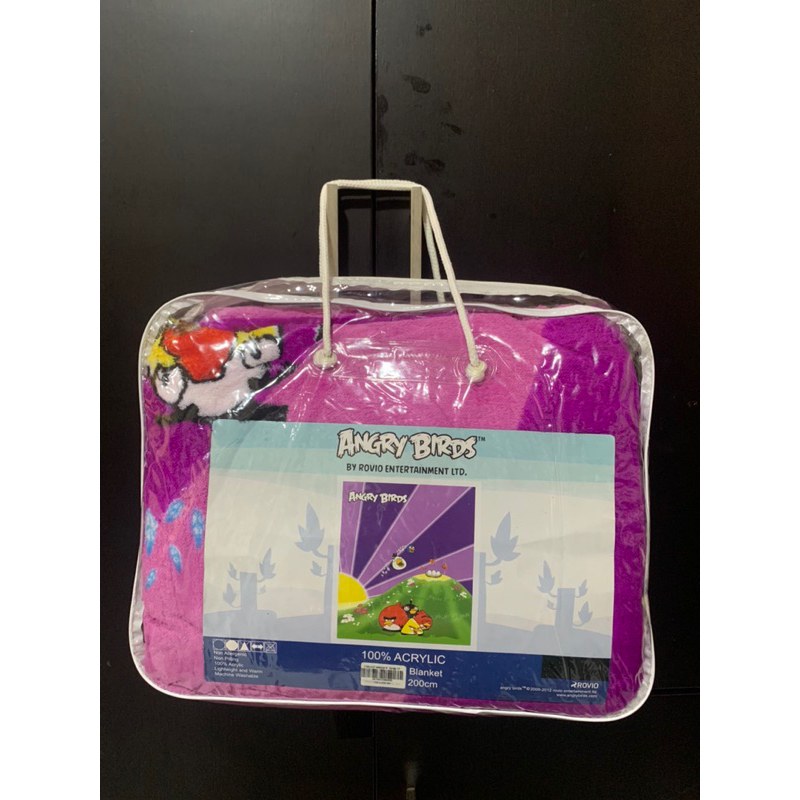 Blanket Platinum Selimut Bedcover 150 X 200 cm Angry Birds