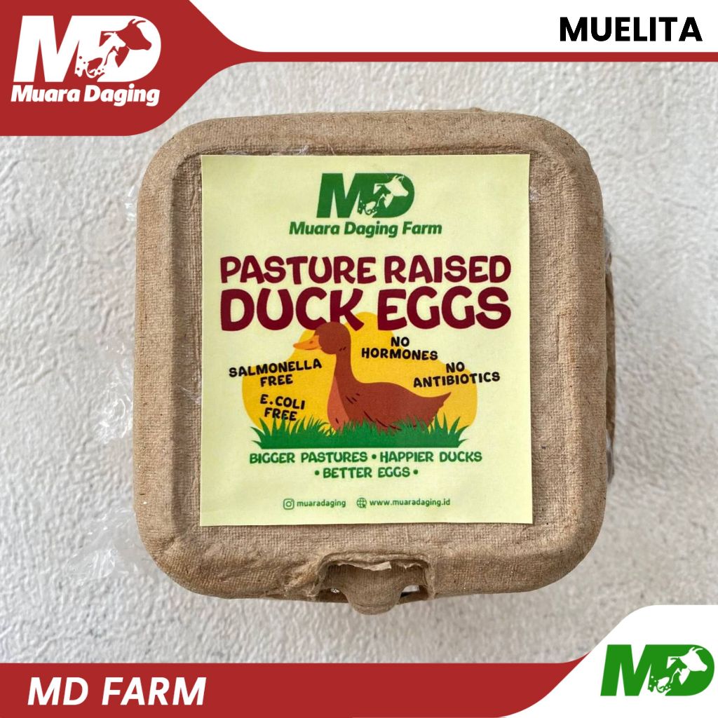 

MD FARM Telur Bebek Organik - NO HORMONES ANTIBIOTICS & SALMONELLA E-COLI FREE