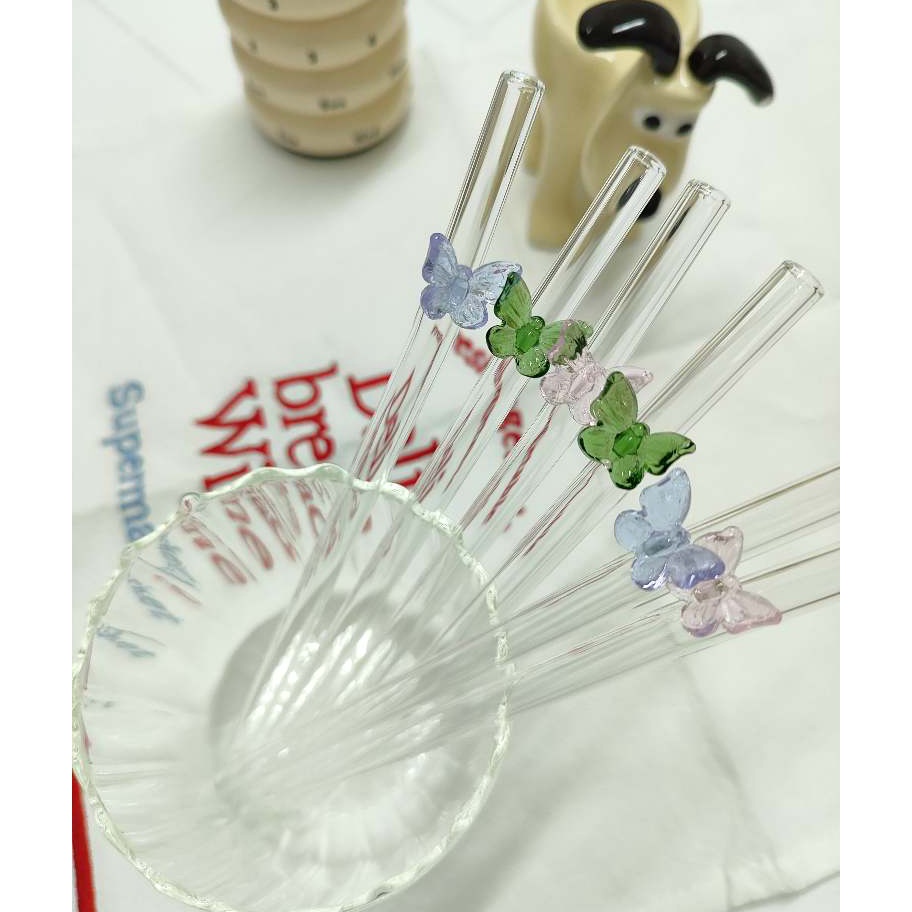 MEGA SALE 3D GLASS STRAWSedotan Kaca LucuSedotan Kaca MotifSedotan Kaca UnikSedotan Kaca WarnaSedota