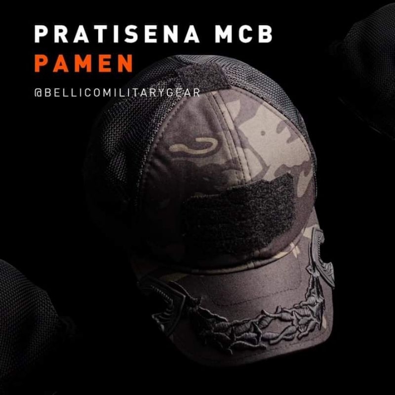 Topi Pet Coak Pamen Hitam, Biru UN Dan Multicam Bellico