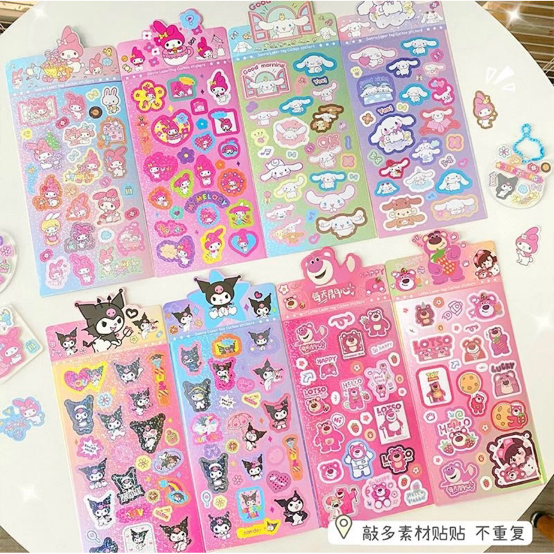 

STIKER JUMBO SANRIO & FRIENDS UNICORN HOLOGRAM / STICKER KOLEKSI UNIK ANAK