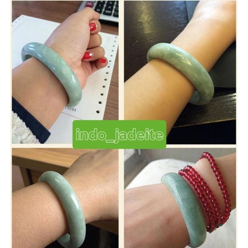 gelang giok china asli natural rapi berkualitas