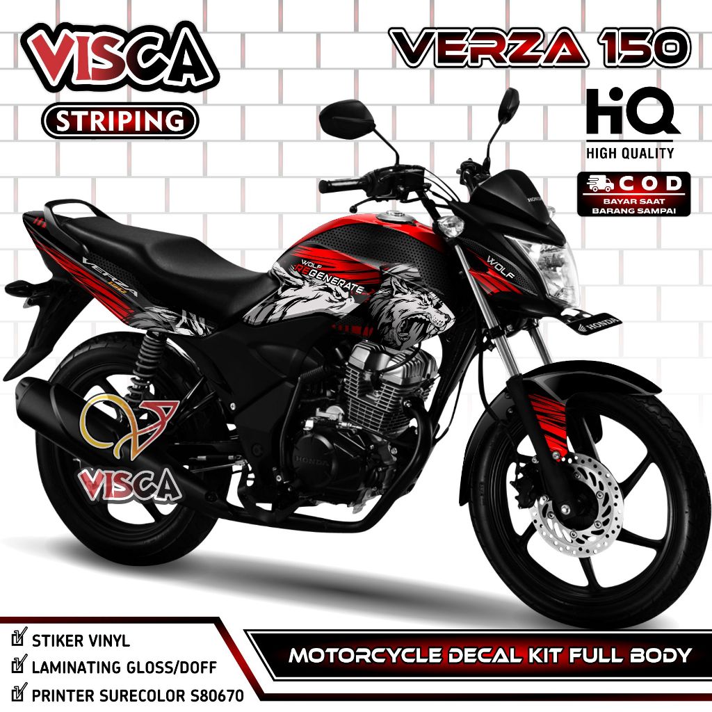 Decal Verza 150 Full Body - Stiker Verza Full Body - Dekal Verza Full Body - Striping Verza Variasi 