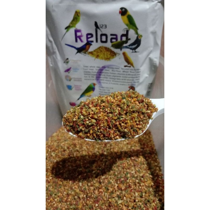 123 Reload 250g extrafood kenari finch parrot
