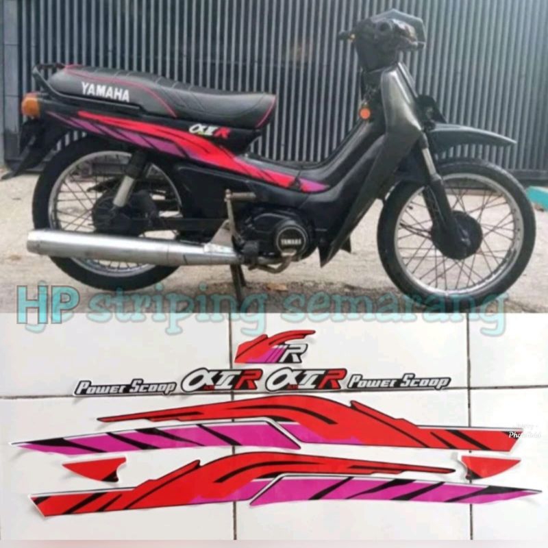 Striping Yamaha Alfa 2R th 1993 Merah