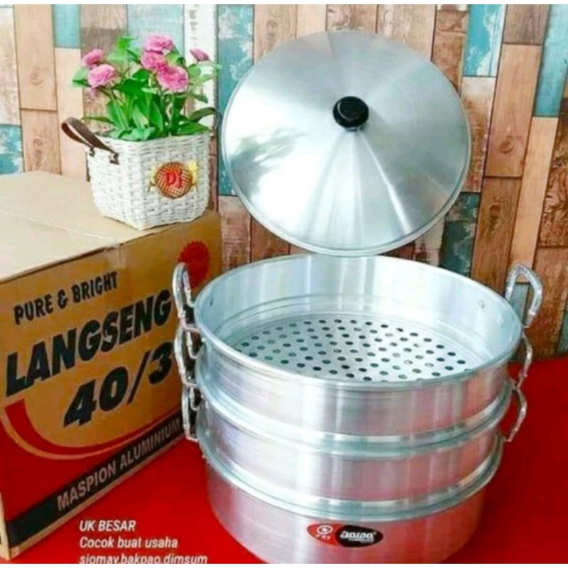 Langseng kukusan MASPION jawa 40cm susun 3, 36cm susun 3