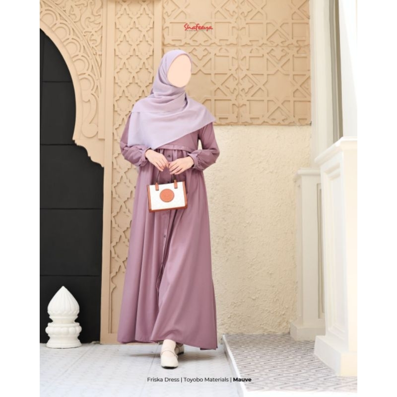 (READY CASHBACK) Shafeeya Gamis Friska Dress Toyobo Premium Daily Dress Wanita