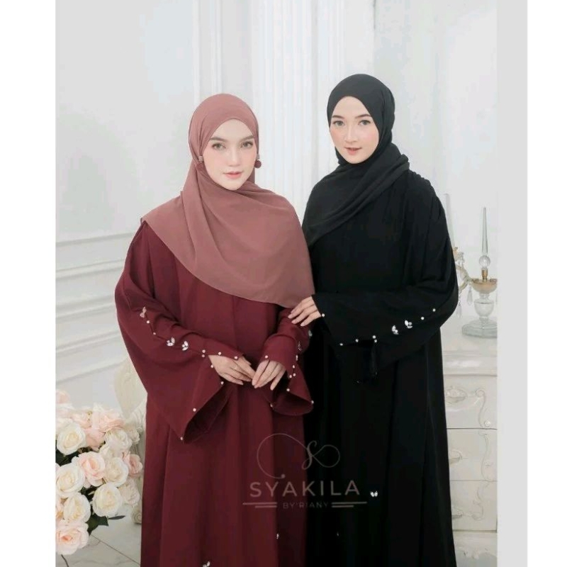 NAJMI ABAYA // BAJU GAMIS ABAYA ARAB HITAM JATBLACK PREMIUM SWAROVSKI TERBARU KEKINIAN